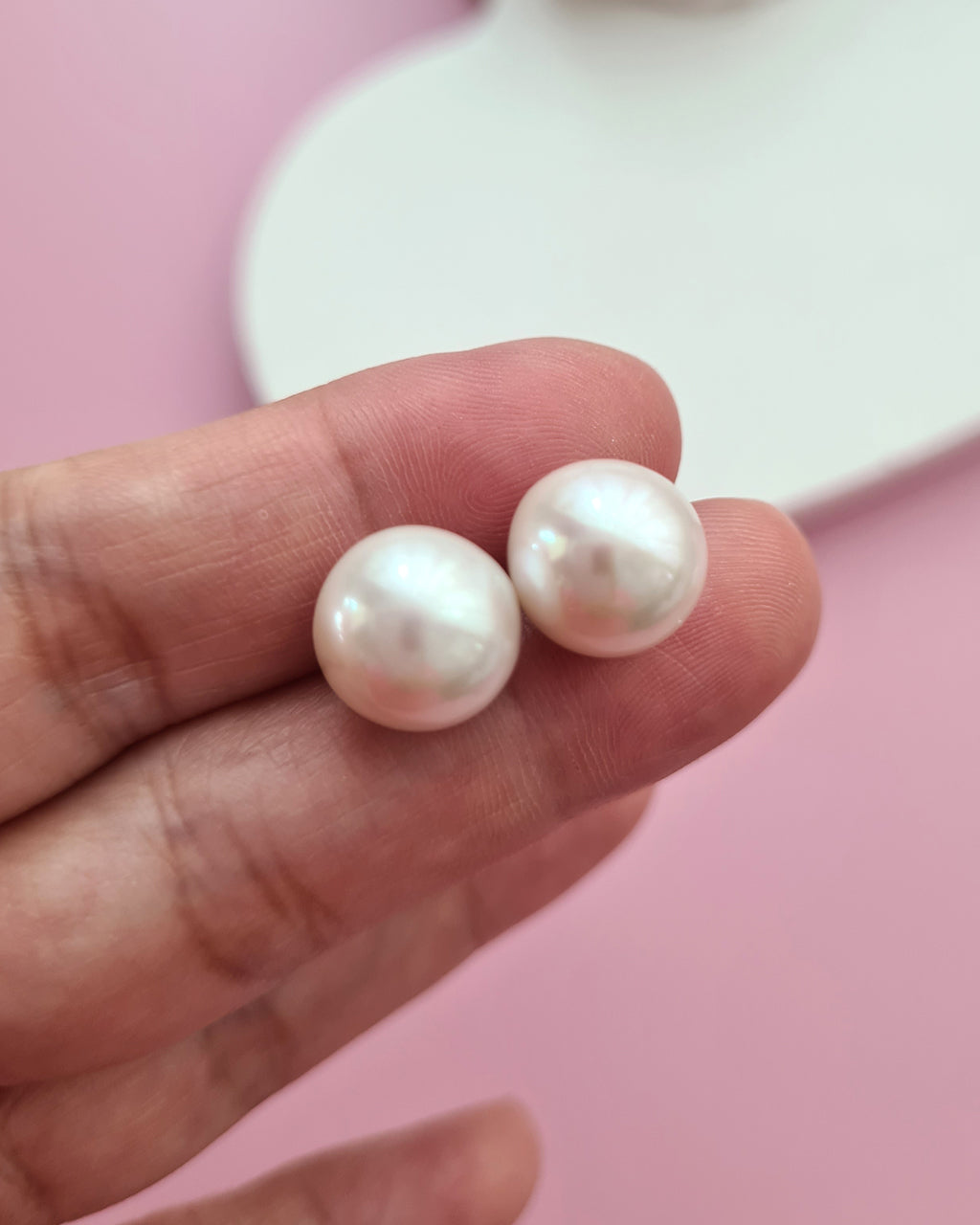 White Pearl Earrings - Detachable Jacket Stud Earrings