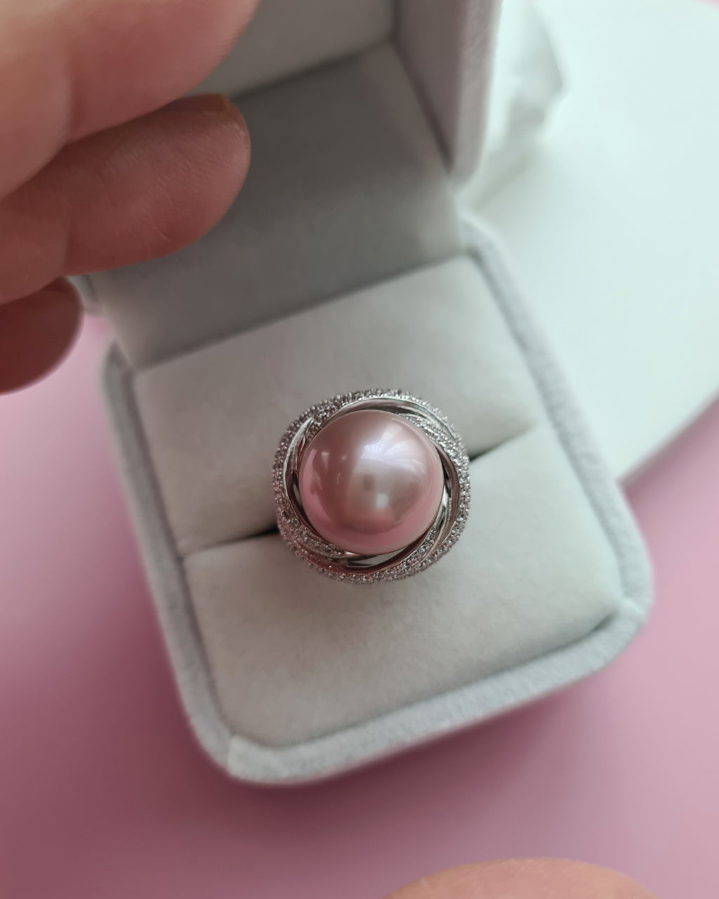 13.4mm Pink Edison Pearl Ring - Glamorous