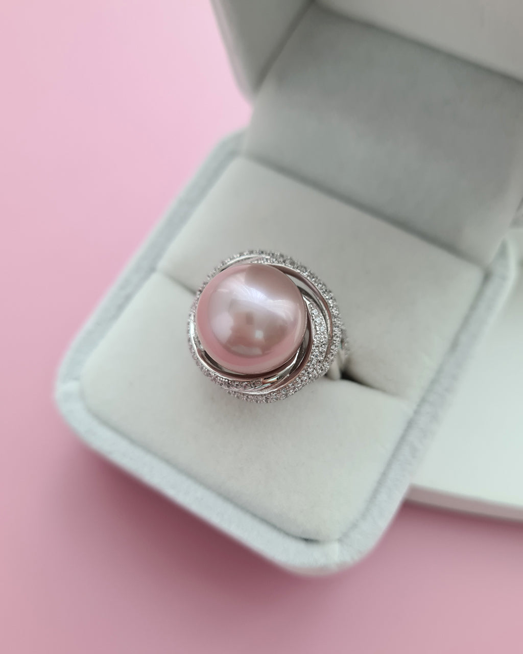 13.4mm Pink Edison Pearl Ring - Glamorous