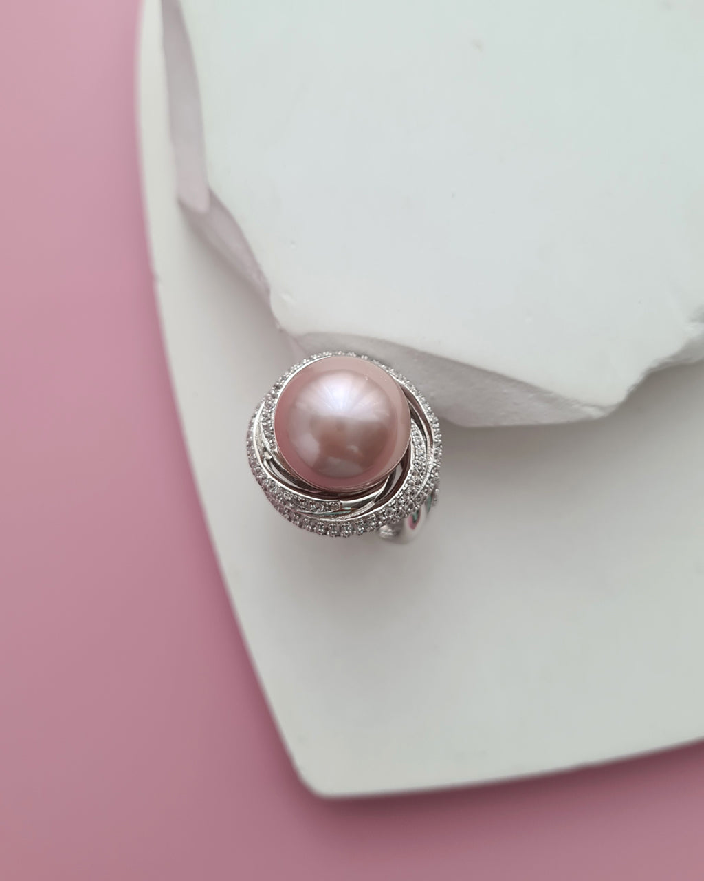 13.4mm Pink Edison Pearl Ring - Glamorous