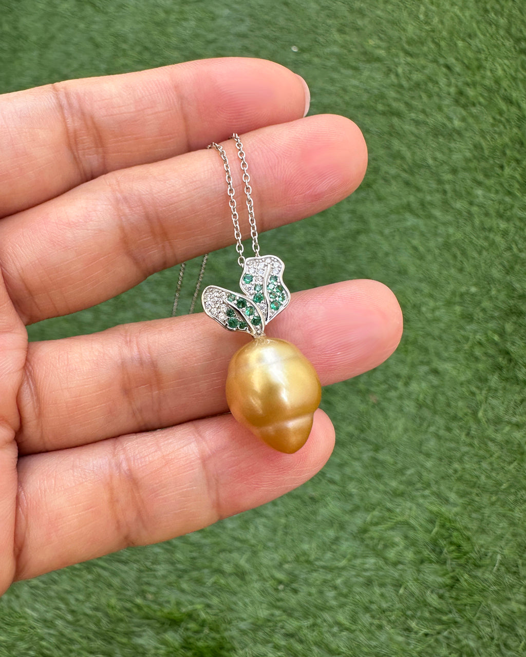 South Sea Pearl Necklace -  Cute Carrot South Sea Peal Pendant Vegetable Necklace