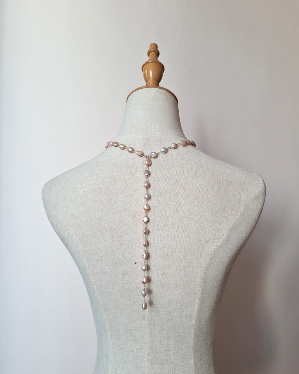 Pastel Keshi Pearl Long Necklace - 14k Gold Filled