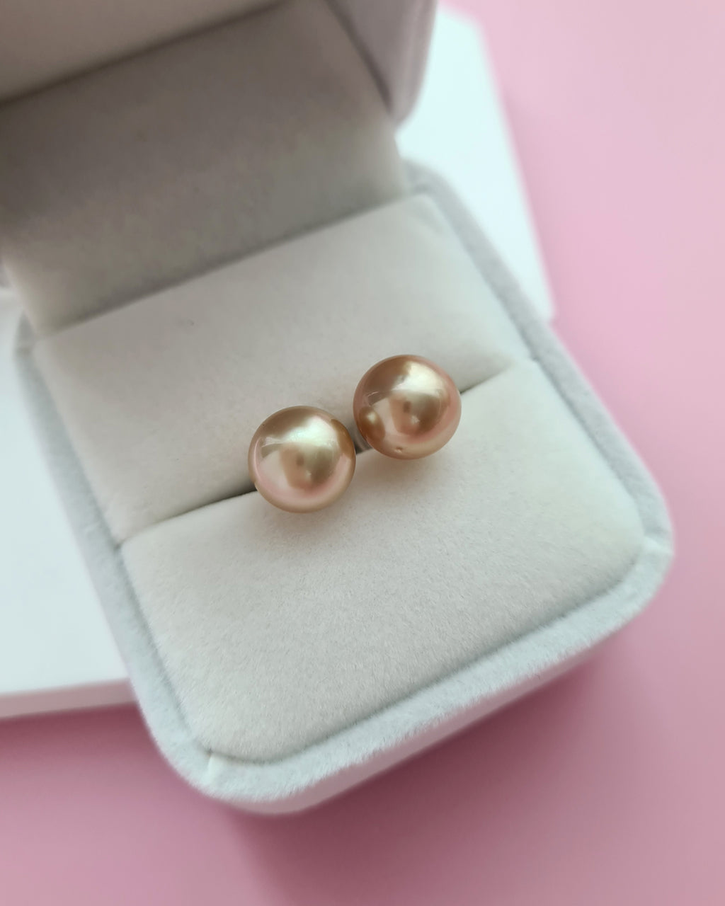 9.3mm Golden South Sea Pearl 18K Gold Stud Earrings