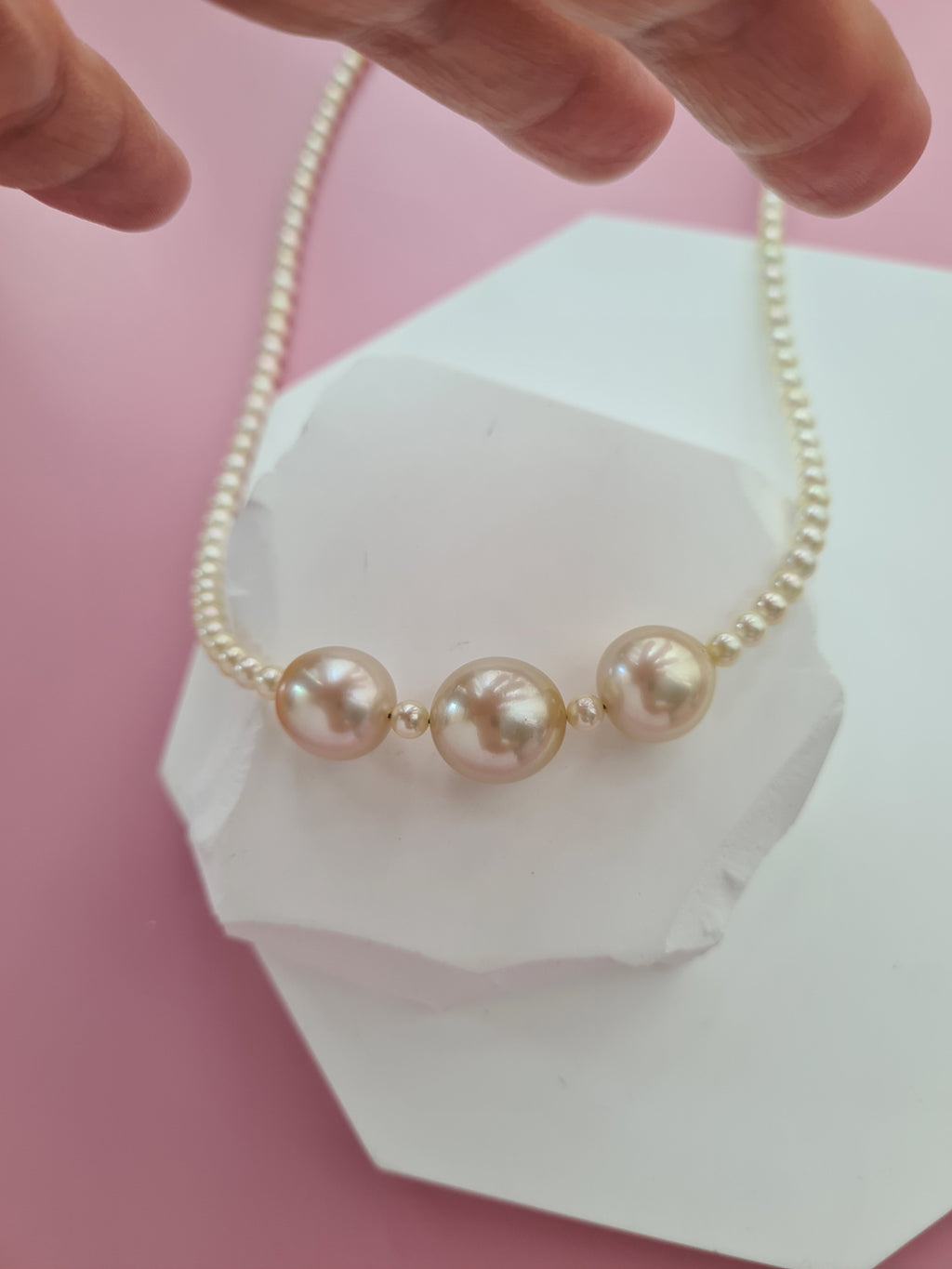 Gold South Sea Pearl and Baby Gold Akoya Pearl Strand Necklace