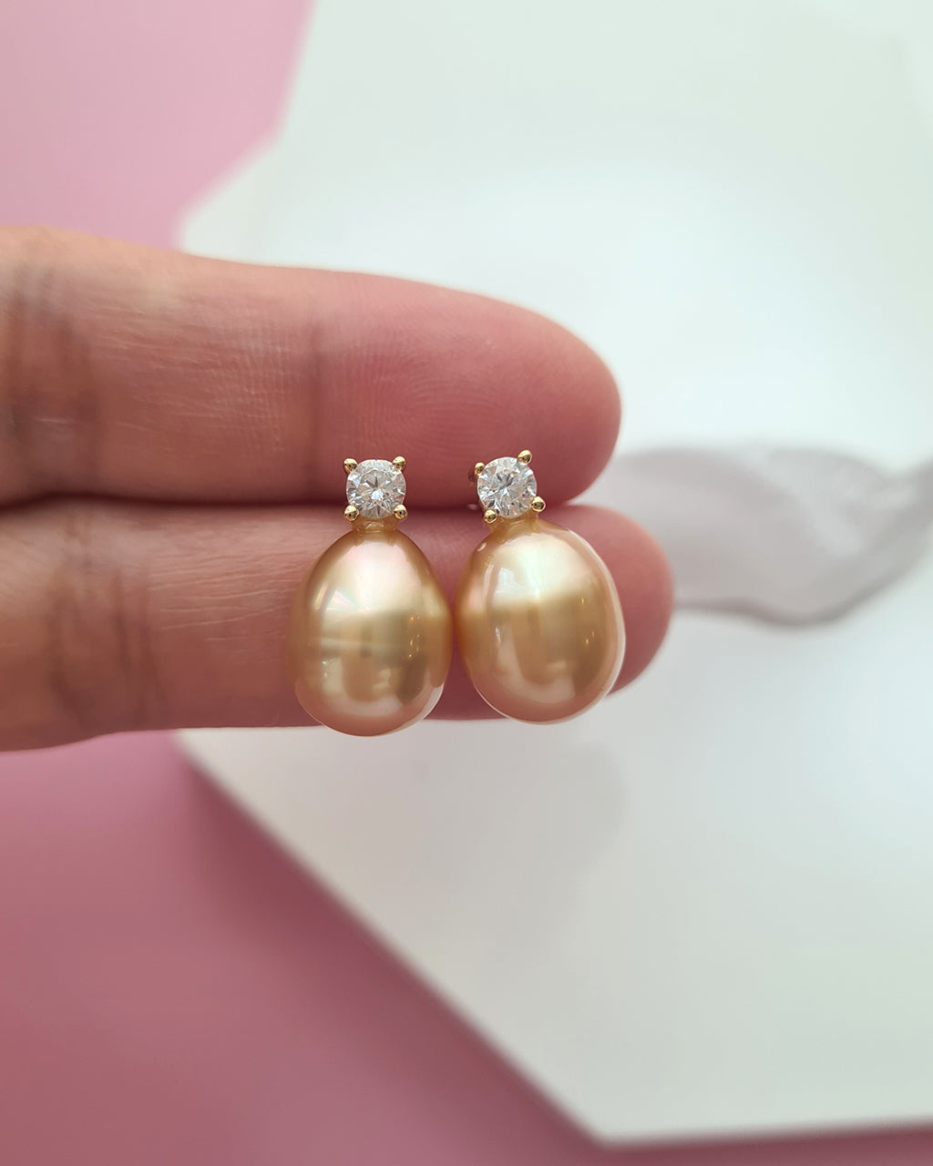 Gold South Sea Pearl Earrings - Classic Princess Pearl Earrings Pearl Jewelry