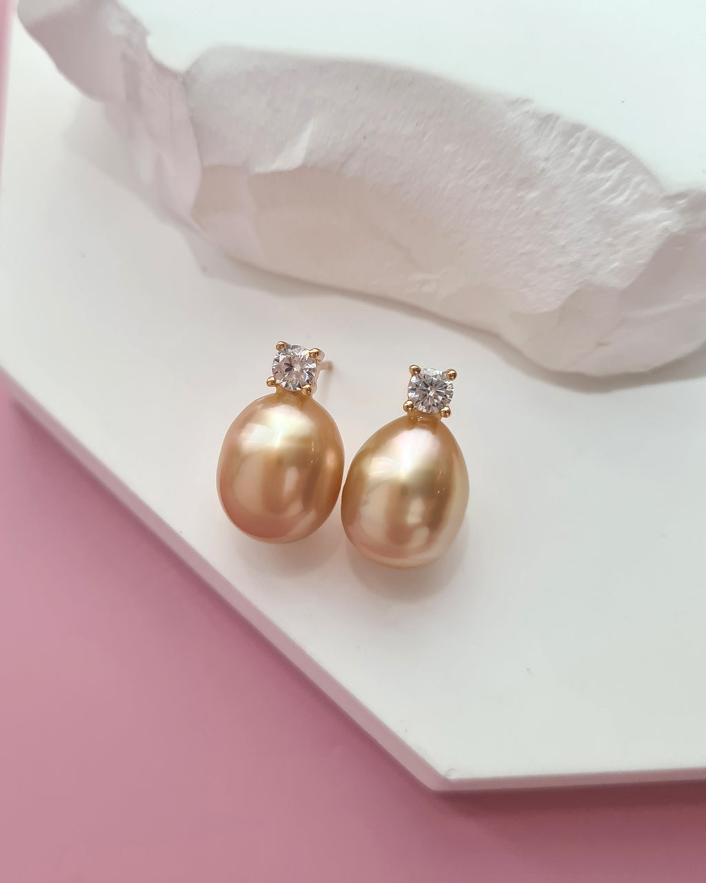 Gold South Sea Pearl Earrings - Classic Princess Pearl Earrings Pearl Jewelry