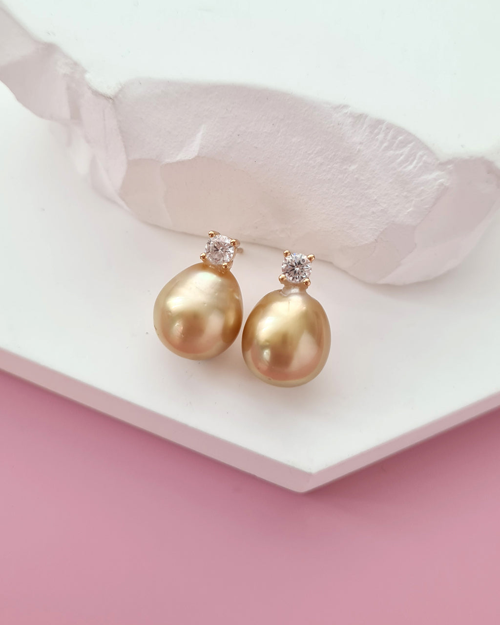 Gold South Sea Pearl Earrings - Classic Princess Pearl Earrings Pearl Jewelry