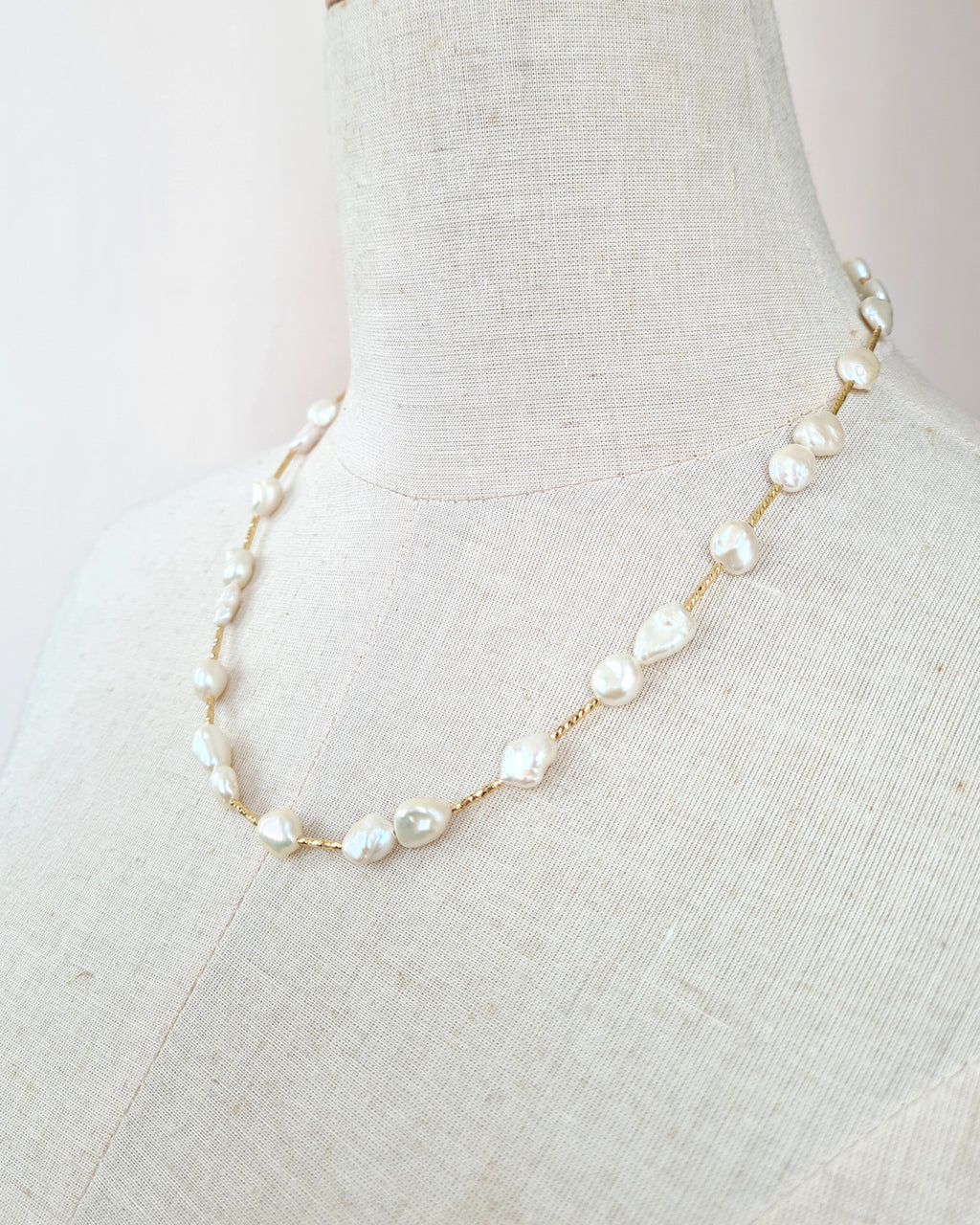 Keshi Pearl Necklace with Versatile Clasp Choker Y-drop Necklace Anniversary Gifts for Her