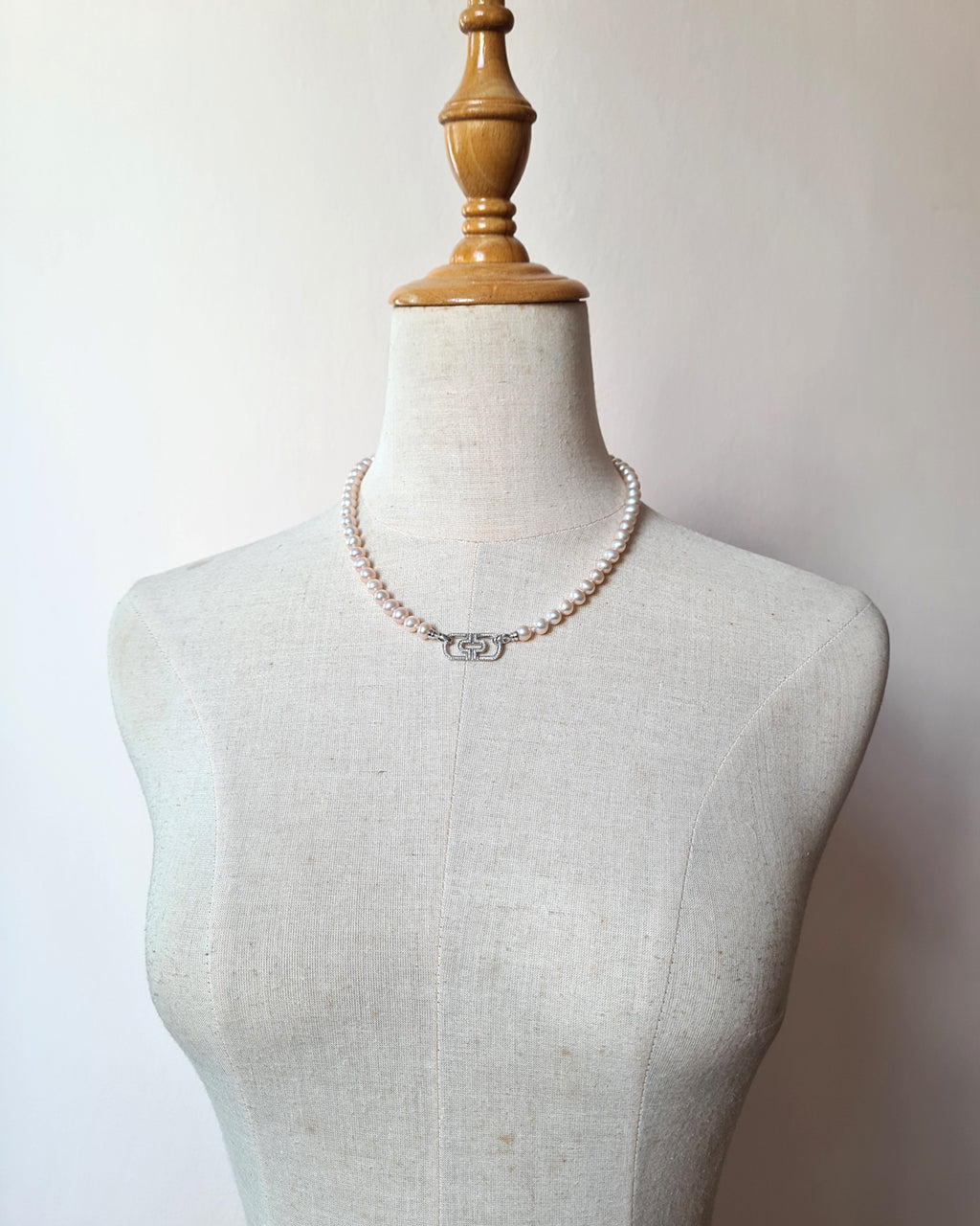 Metallic Pinkish Gold Pearl Strand Necklace Pearl Jewelry in Singapore