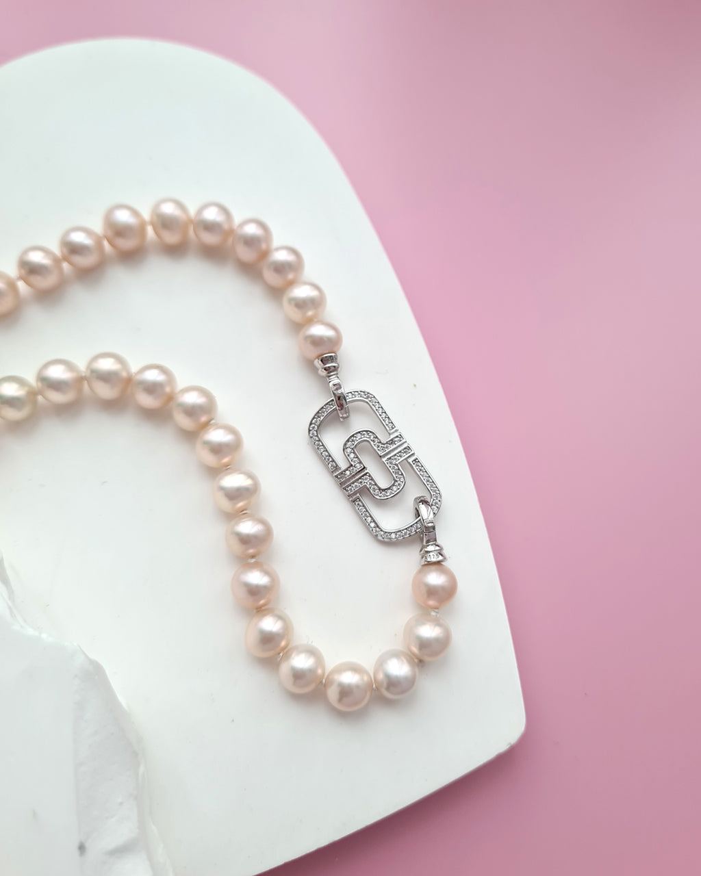 Metallic Pinkish Gold Pearl Strand Necklace Pearl Jewelry in Singapore