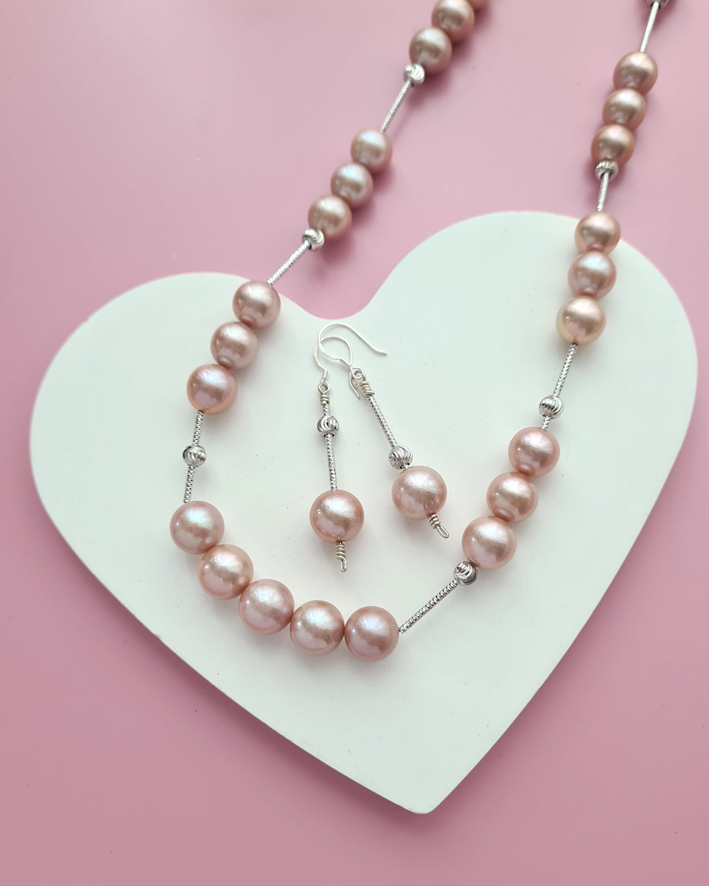 Pinkish Purple Edison Pearl Necklace, Pearl Jewelry in Singapore