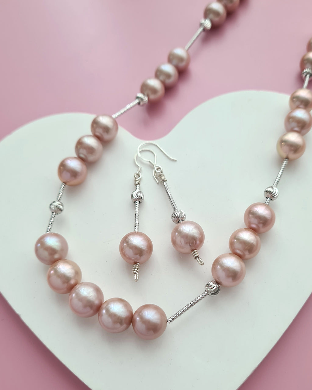 Pinkish Purple Edison Pearl Necklace, Pearl Jewelry in Singapore