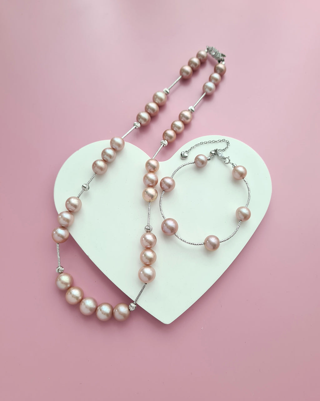 Pinkish Purple Edison Pearl Necklace, Pearl Jewelry in Singapore