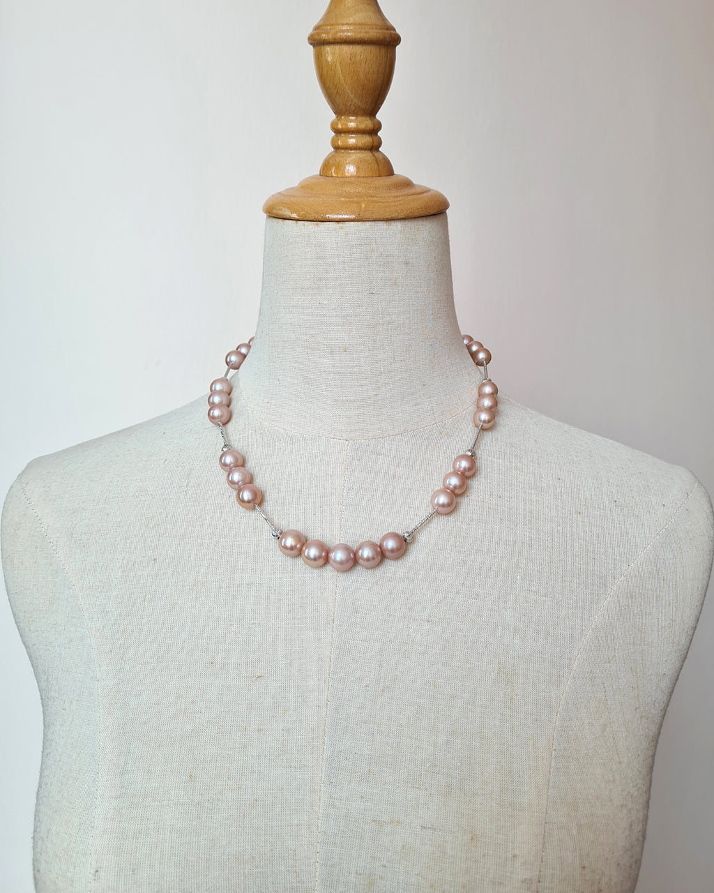 Pinkish Purple Edison Pearl Necklace, Pearl Jewelry in Singapore