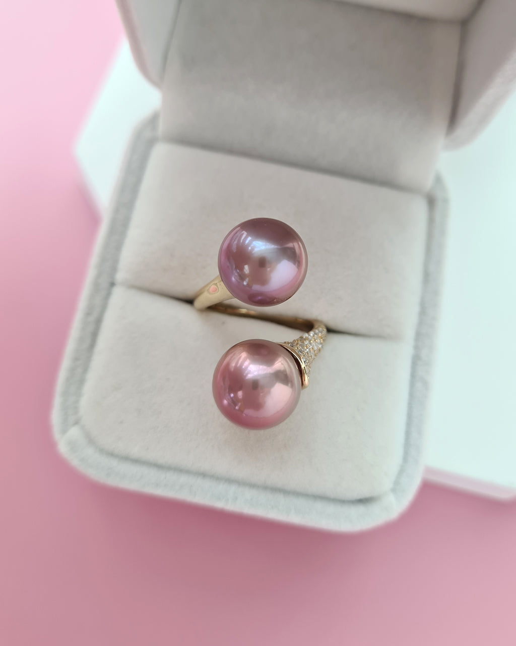 Double Pearl Ring, Dual Pearl Ring, Freshwater Edison Pearl Ring