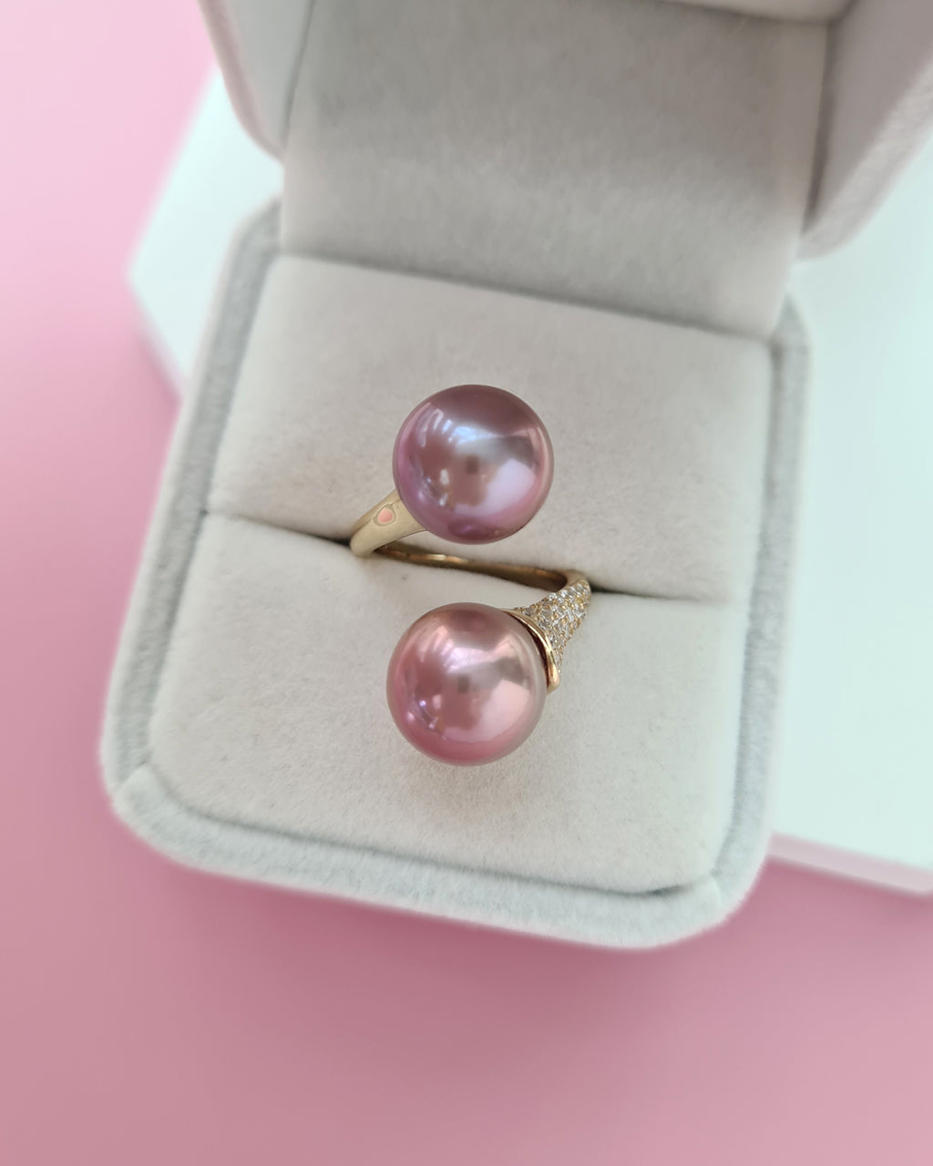 Double Pearl Ring, Dual Pearl Ring, Freshwater Edison Pearl Ring