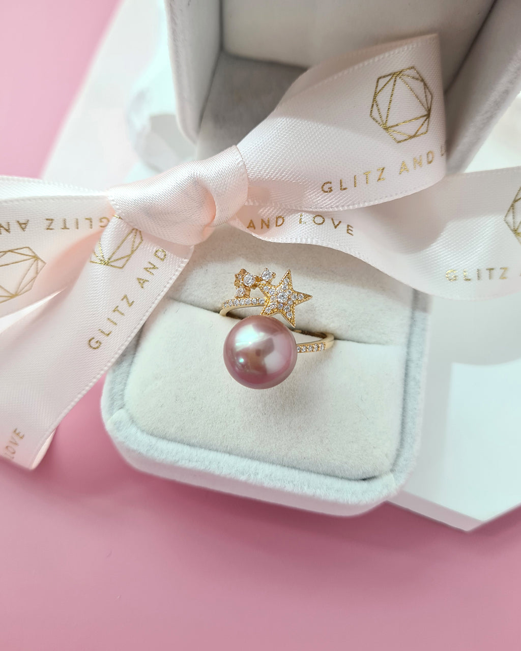 Edison Pearl Shooting Star Ring