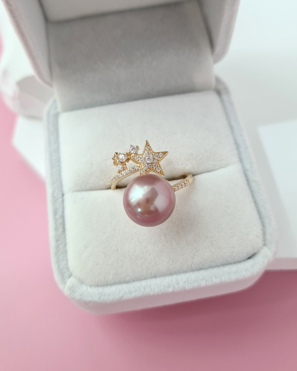 Edison Pearl Shooting Star Ring
