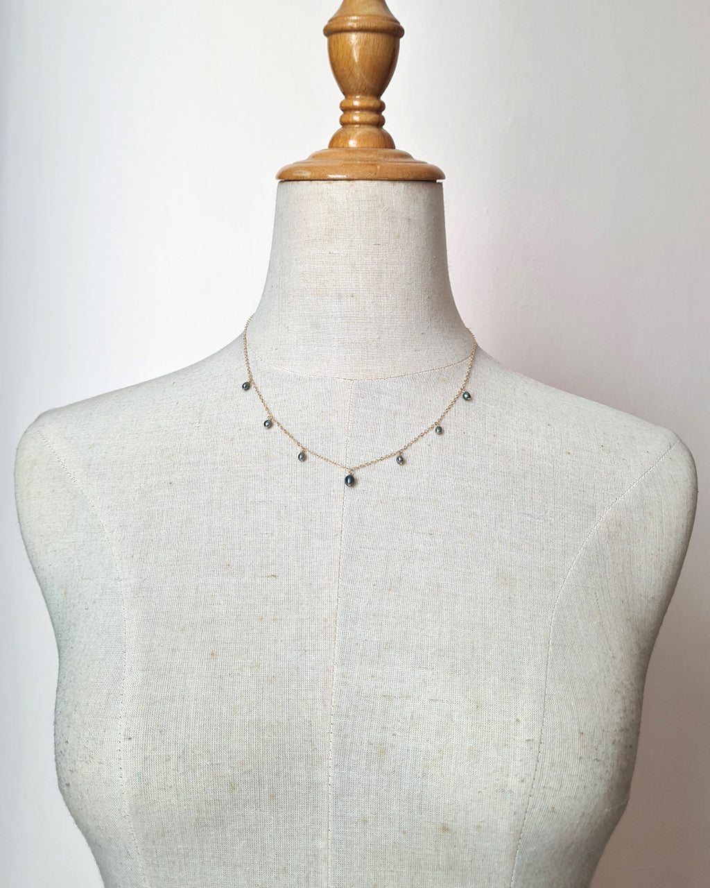 Tahitian Keshi Pearl Dangle Necklace