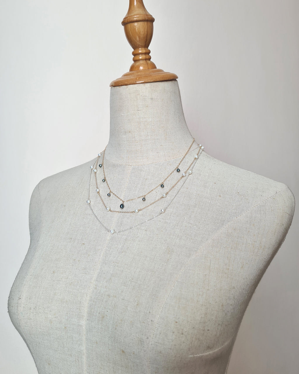 Tahitian Keshi Pearl Dangle Necklace