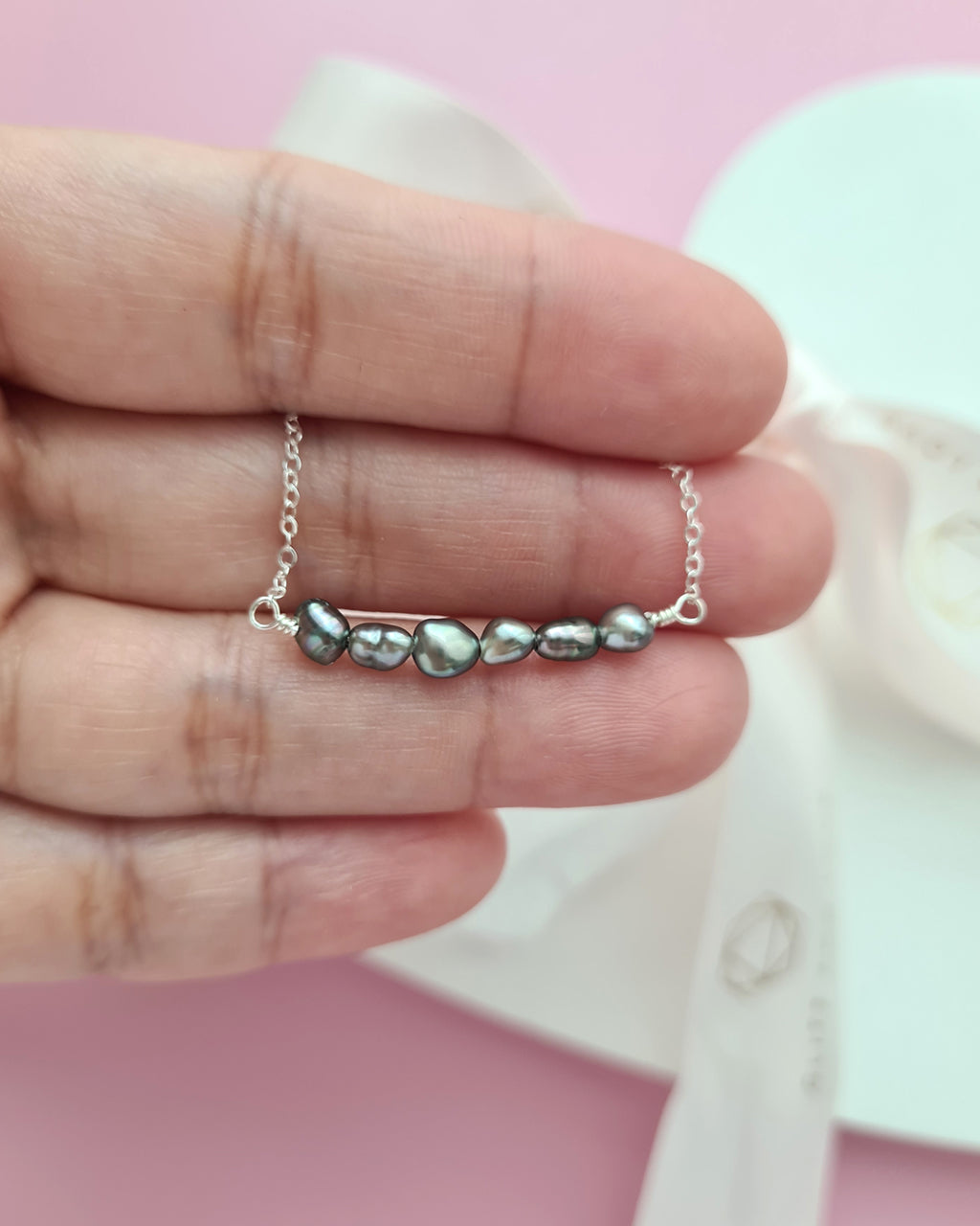 Tahitian Keshi Pearl Necklace, Effortless Elegant Pearl Jewelry