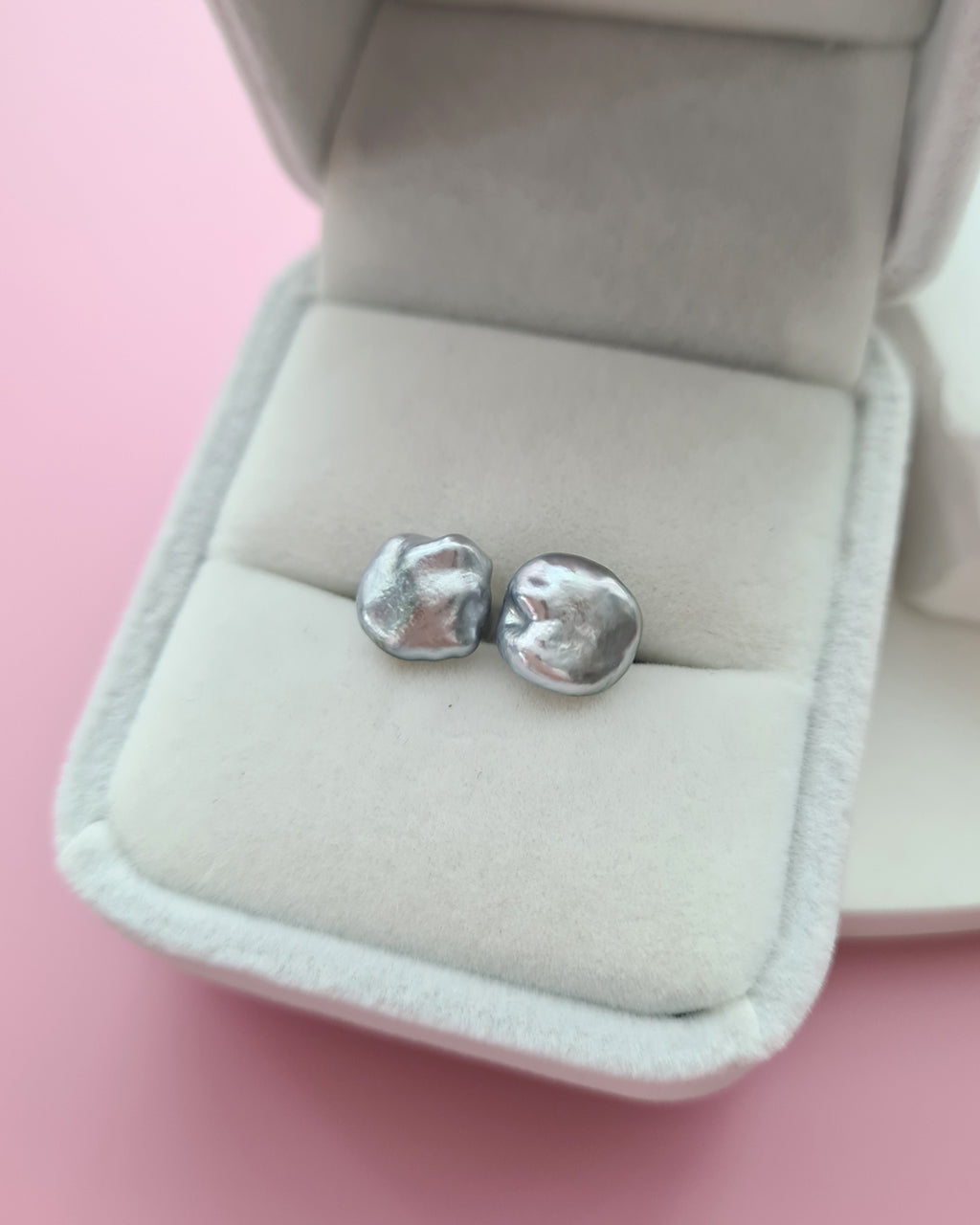 Tahitian Keshi Pearl Stud Earrings - 18k Gold Pearl Jewelry in Singapore