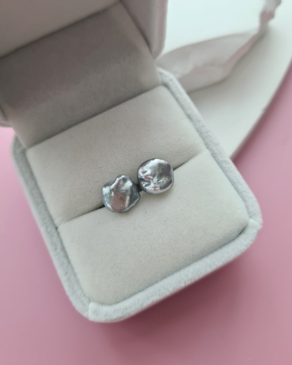 Tahitian Keshi Pearl Stud Earrings - 18k Gold Pearl Jewelry in Singapore