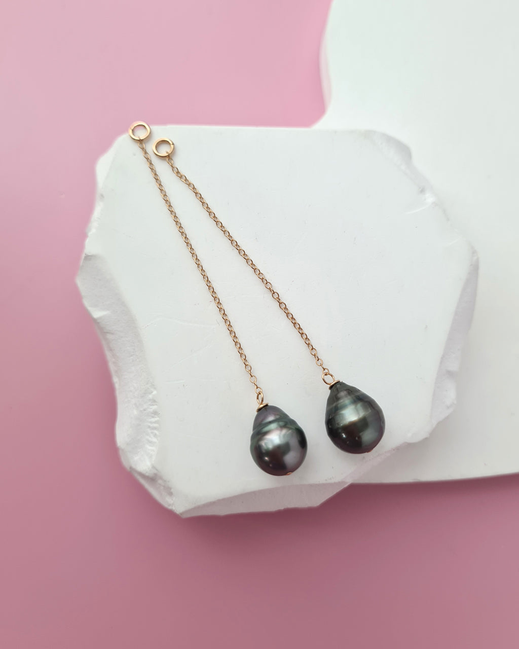 Detachable Tahitian Pearl Drops for Earrings 14k gold filled pearl jewelry in Singapore