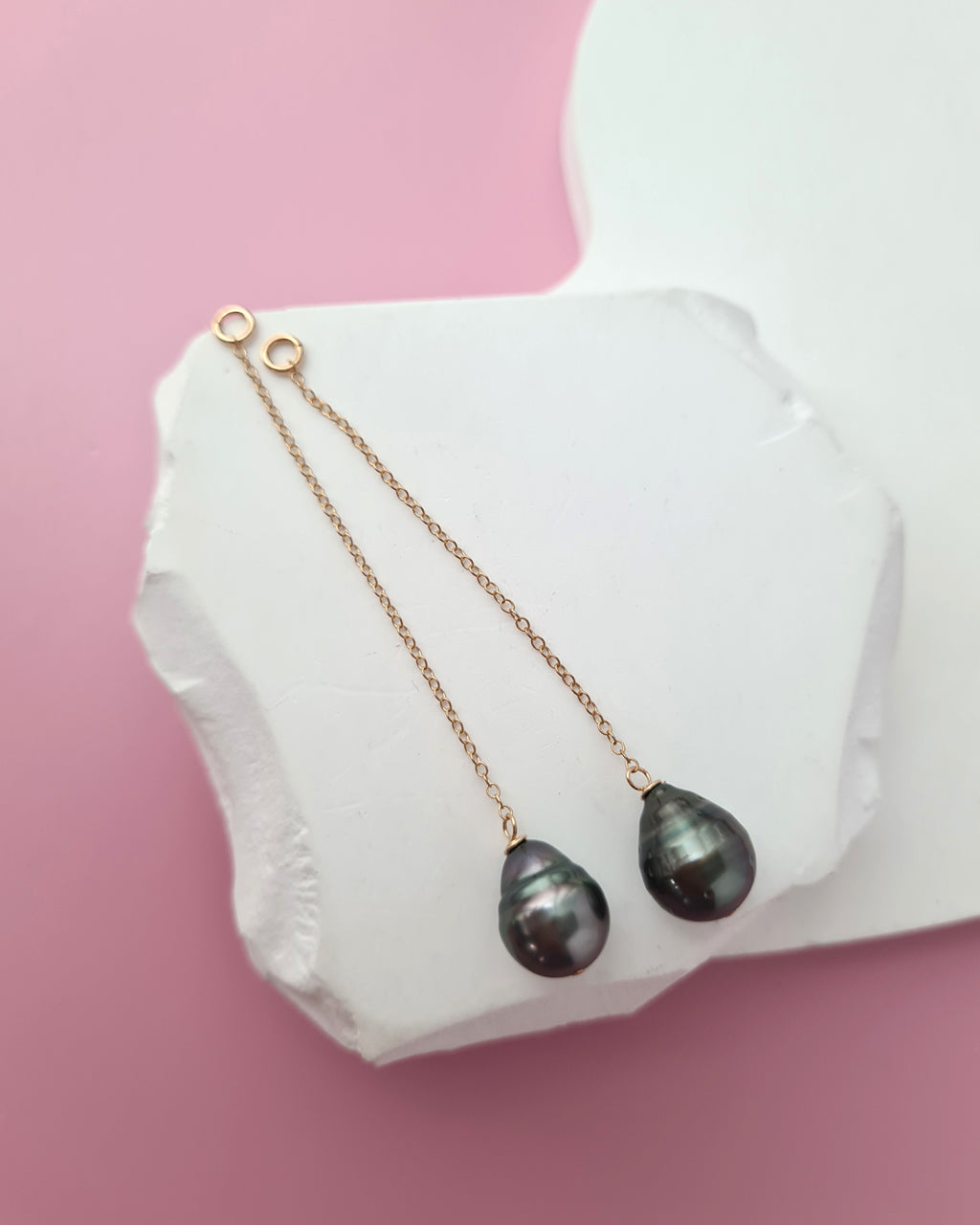 Detachable Tahitian Pearl Drops for Earrings 14k gold filled pearl jewelry in Singapore