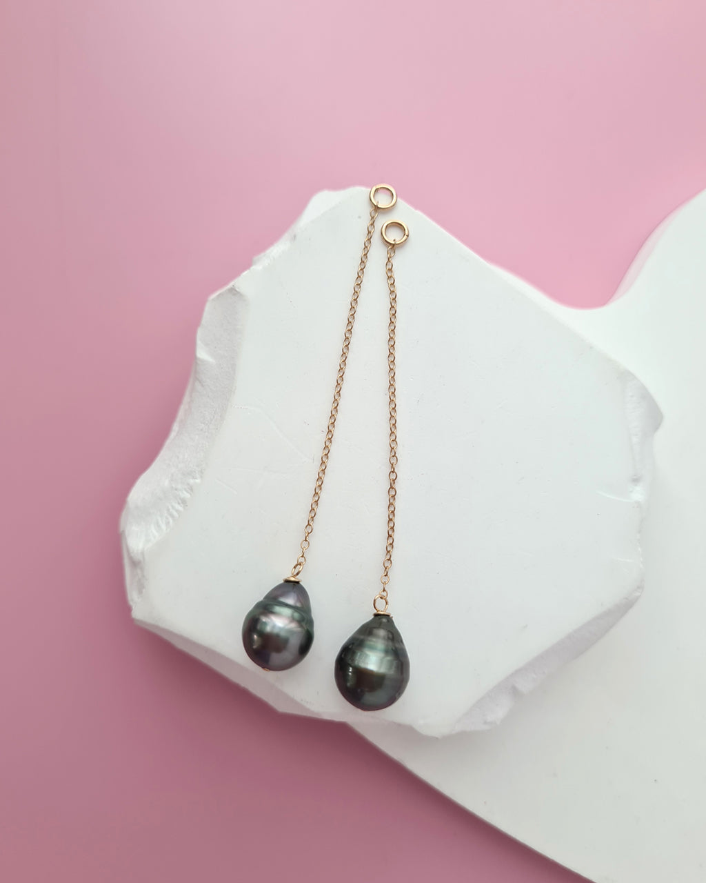 Detachable Tahitian Pearl Drops for Earrings 14k gold filled pearl jewelry in Singapore