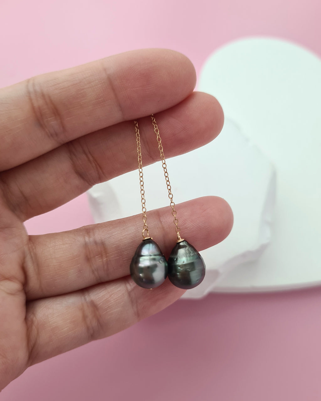 Detachable Tahitian Pearl Drops for Earrings 14k gold filled pearl jewelry in Singapore