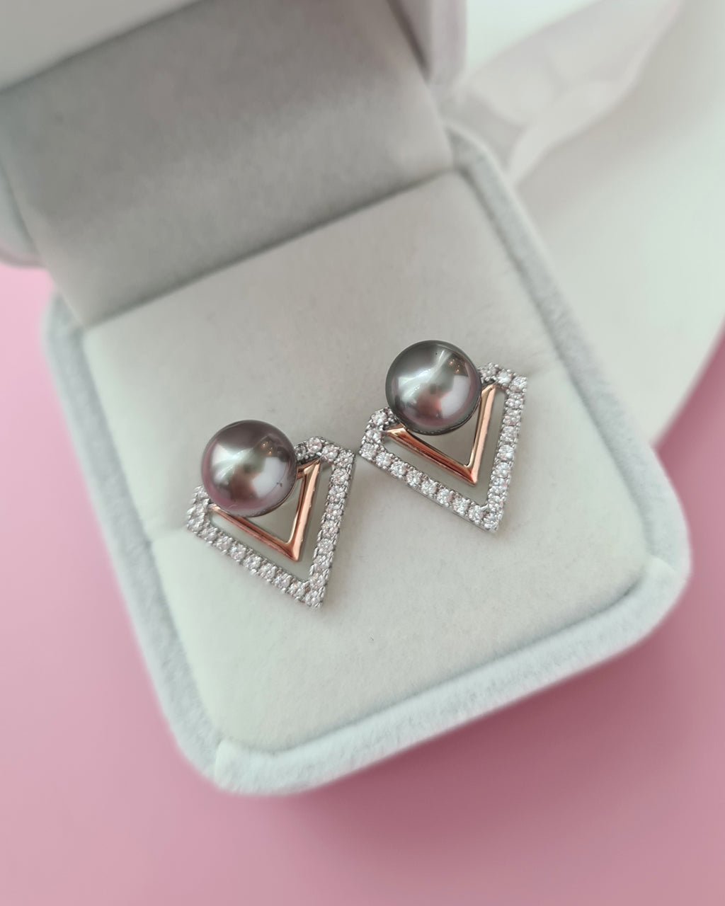 Tahitian Pearl Earrings - Detachable Jacket Stud Earrings Pearl, Pearl Jewelry in Singapore