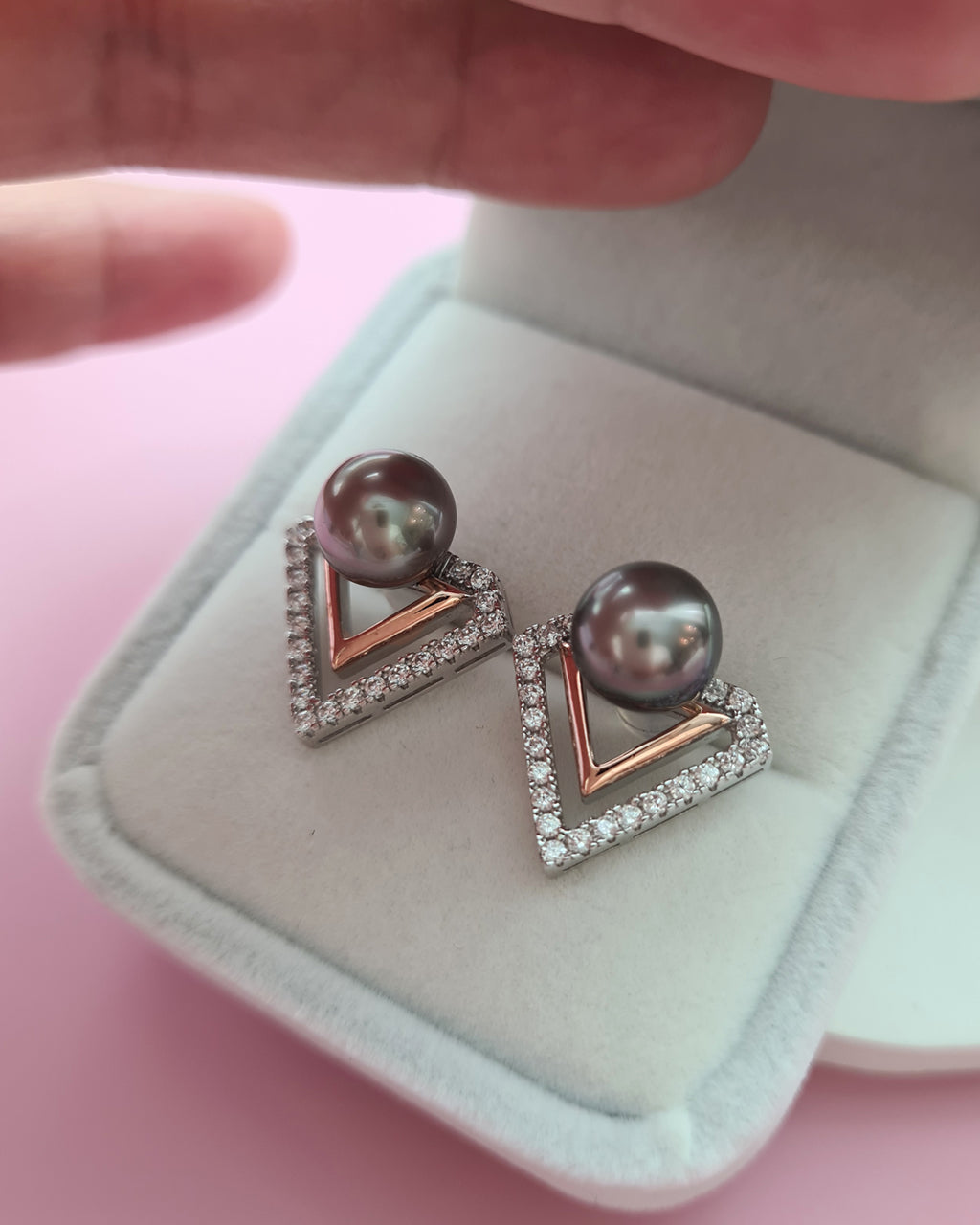 Tahitian Pearl Earrings - Detachable Jacket Stud Earrings Pearl, Pearl Jewelry in Singapore