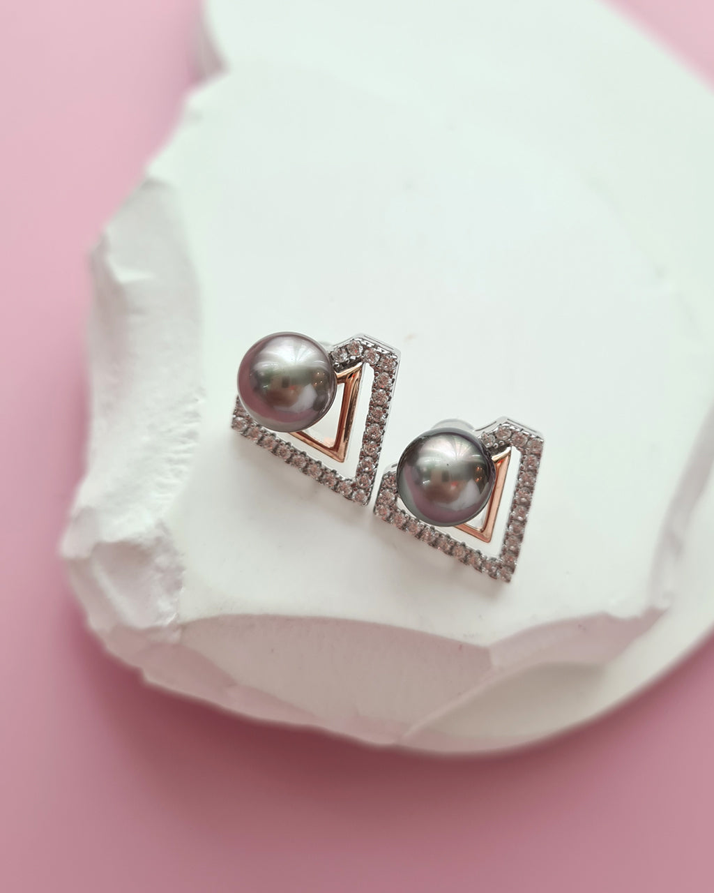 Tahitian Pearl Earrings - Detachable Jacket Stud Earrings Pearl, Pearl Jewelry in Singapore