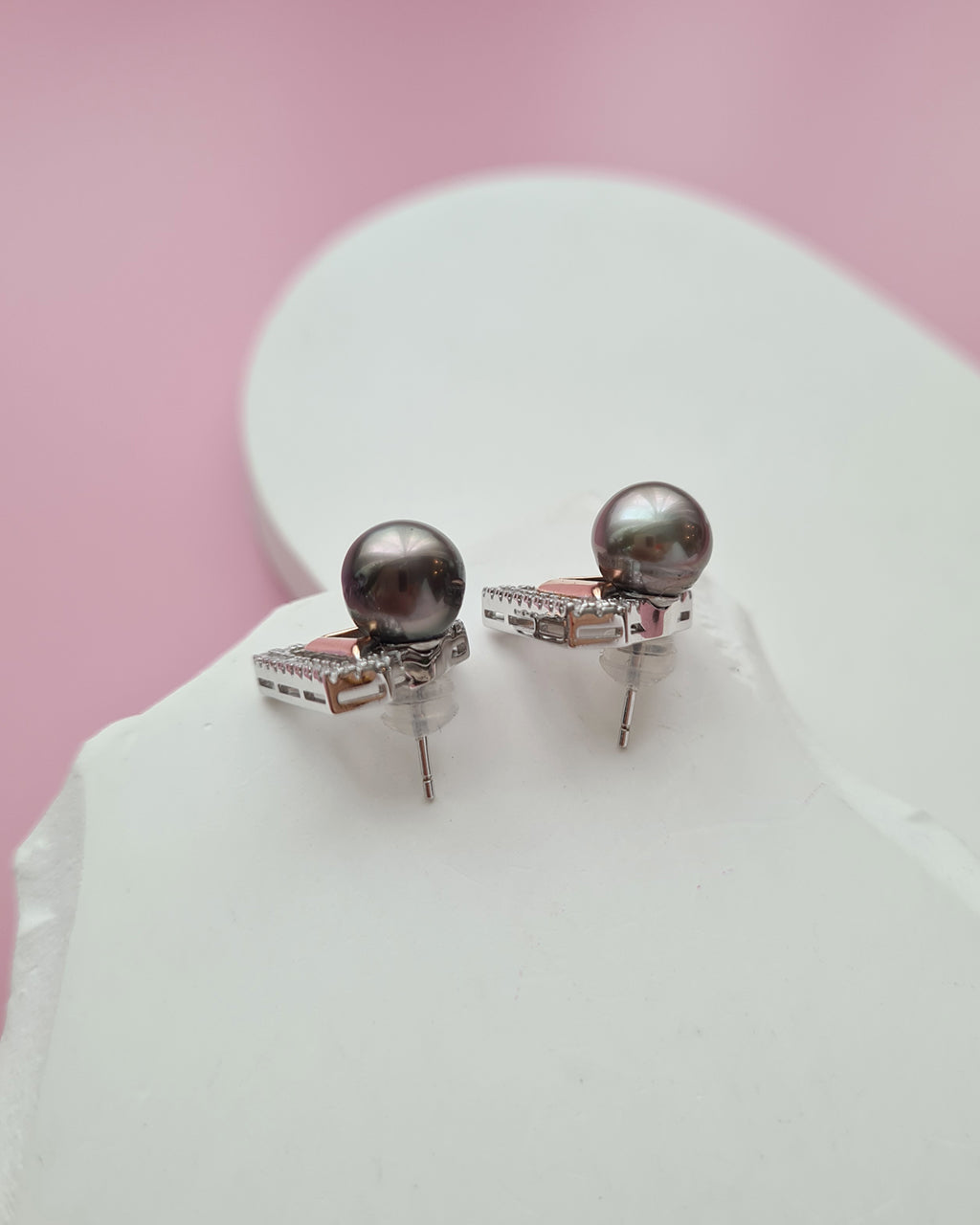 Tahitian Pearl Earrings - Detachable Jacket Stud Earrings Pearl, Pearl Jewelry in Singapore