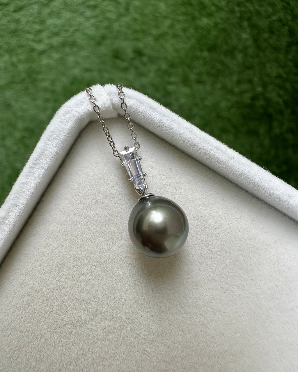 Tahitian Pearl Necklace - Minimalist Pearl Drop Pendant
