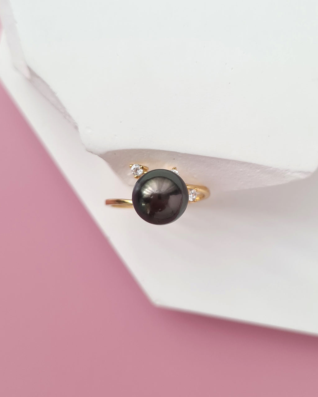 Tahitian Pearl Ring - Simple Open Ring