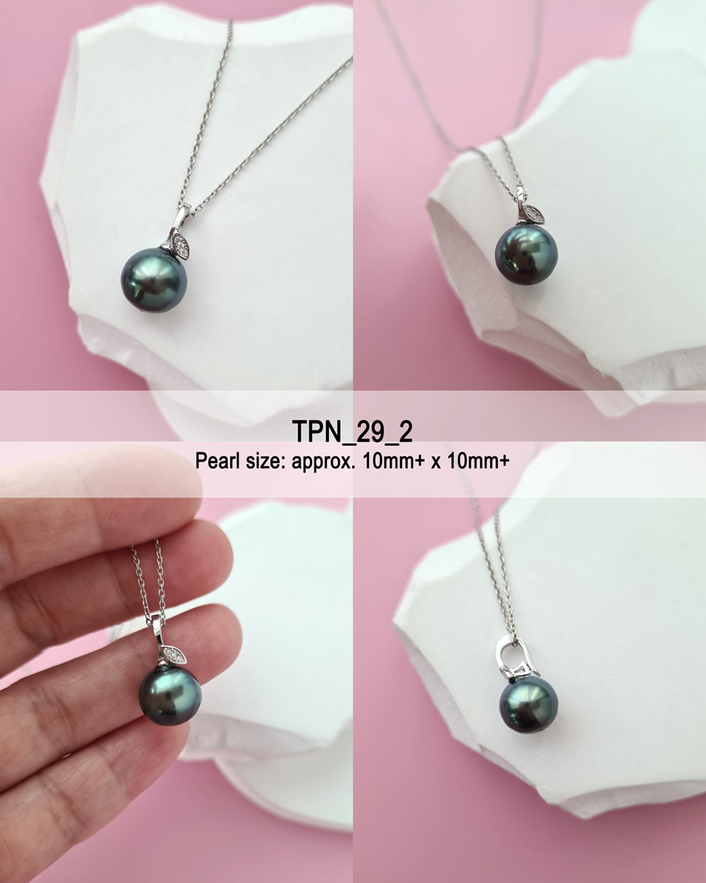 Tahitian Pearl Necklace - Pear Pendant, modern elegant pearl jewelry in Singapore