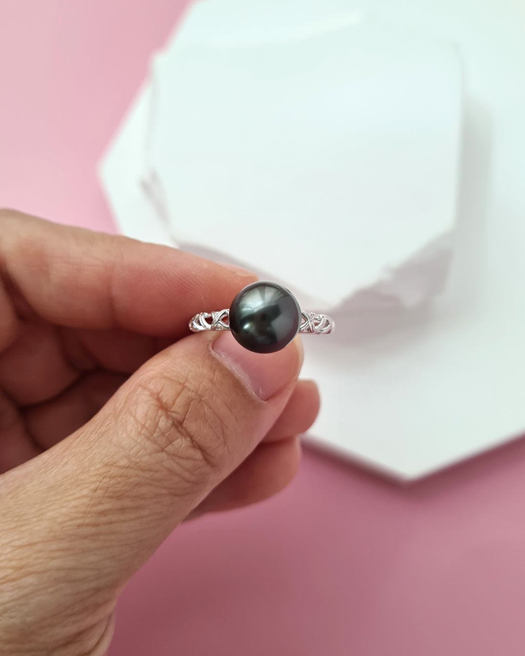 Tahitian Pearl Ring, Modern Pearl Jewelry in Singapore