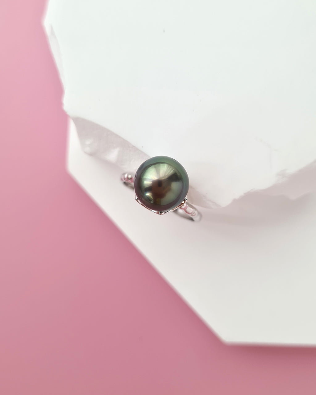 Simple Tahitian Pearl Ring, Modern Quiet Luxury Pearl Jewelry in Singapore