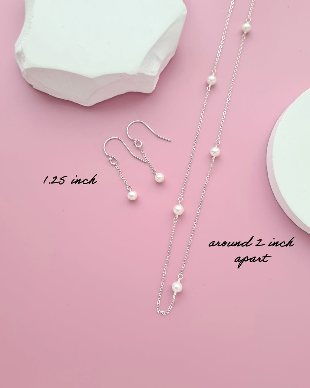 Tiny Pearl Jewelry Set