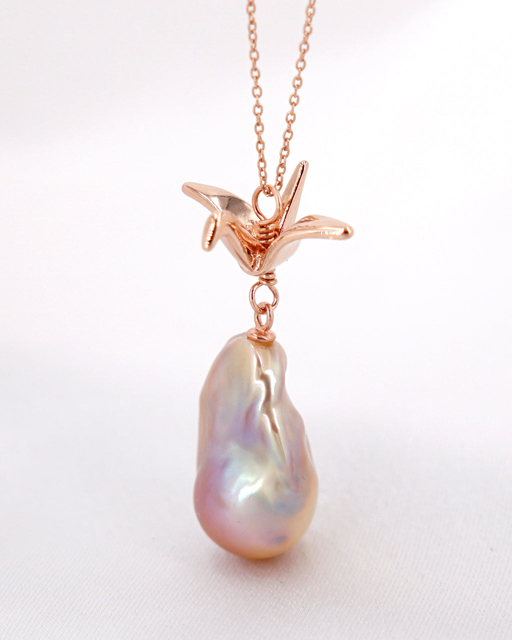 Rose Lavender Baroque Pearl Necklace - Hope - Wedding Bridal Jewelry for Brides and Bridesmaids | Singapore