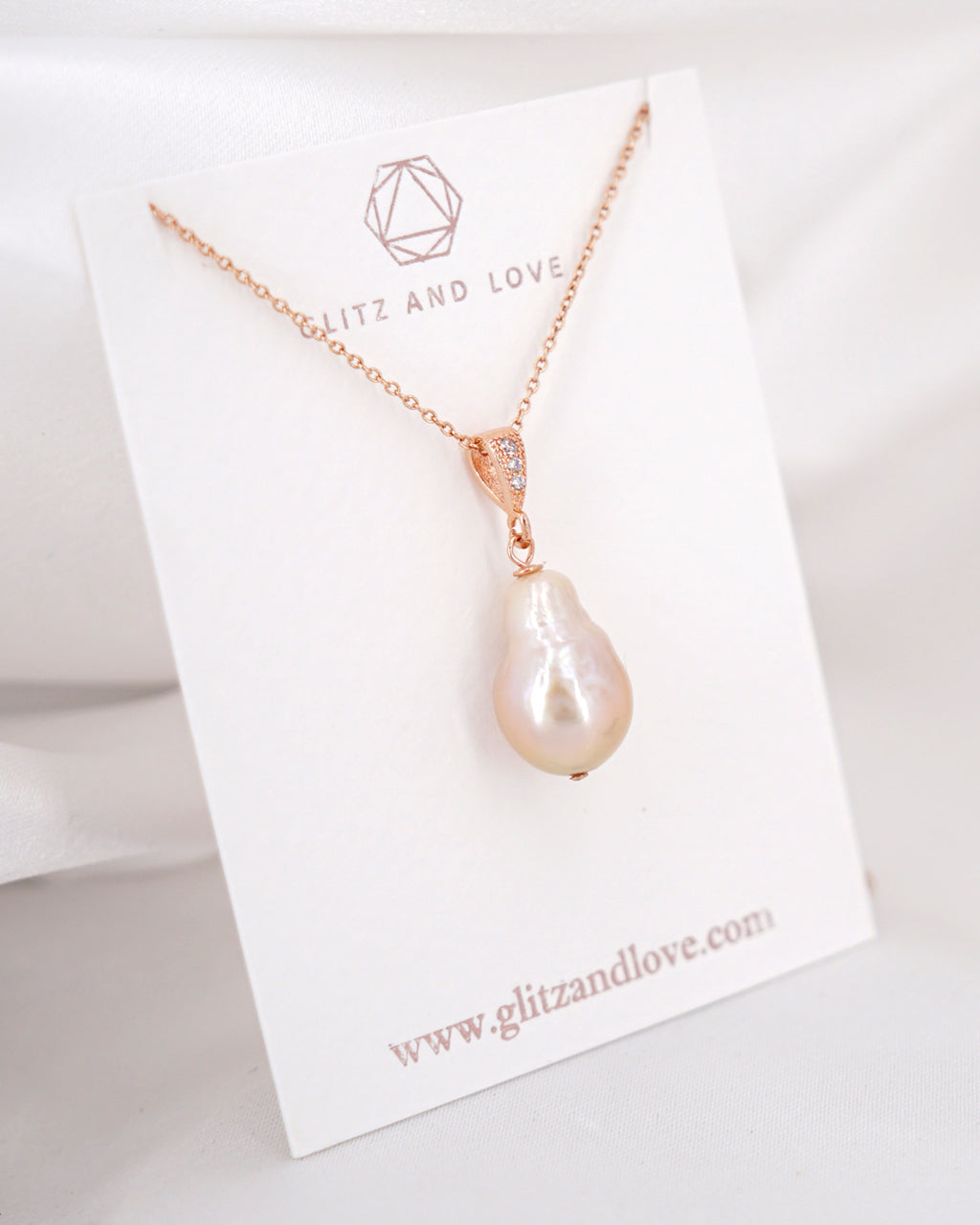 Baroque Pearl Pendant Necklace - Petite - Wedding Bridal Jewelry for Brides and Bridesmaids | Singapore