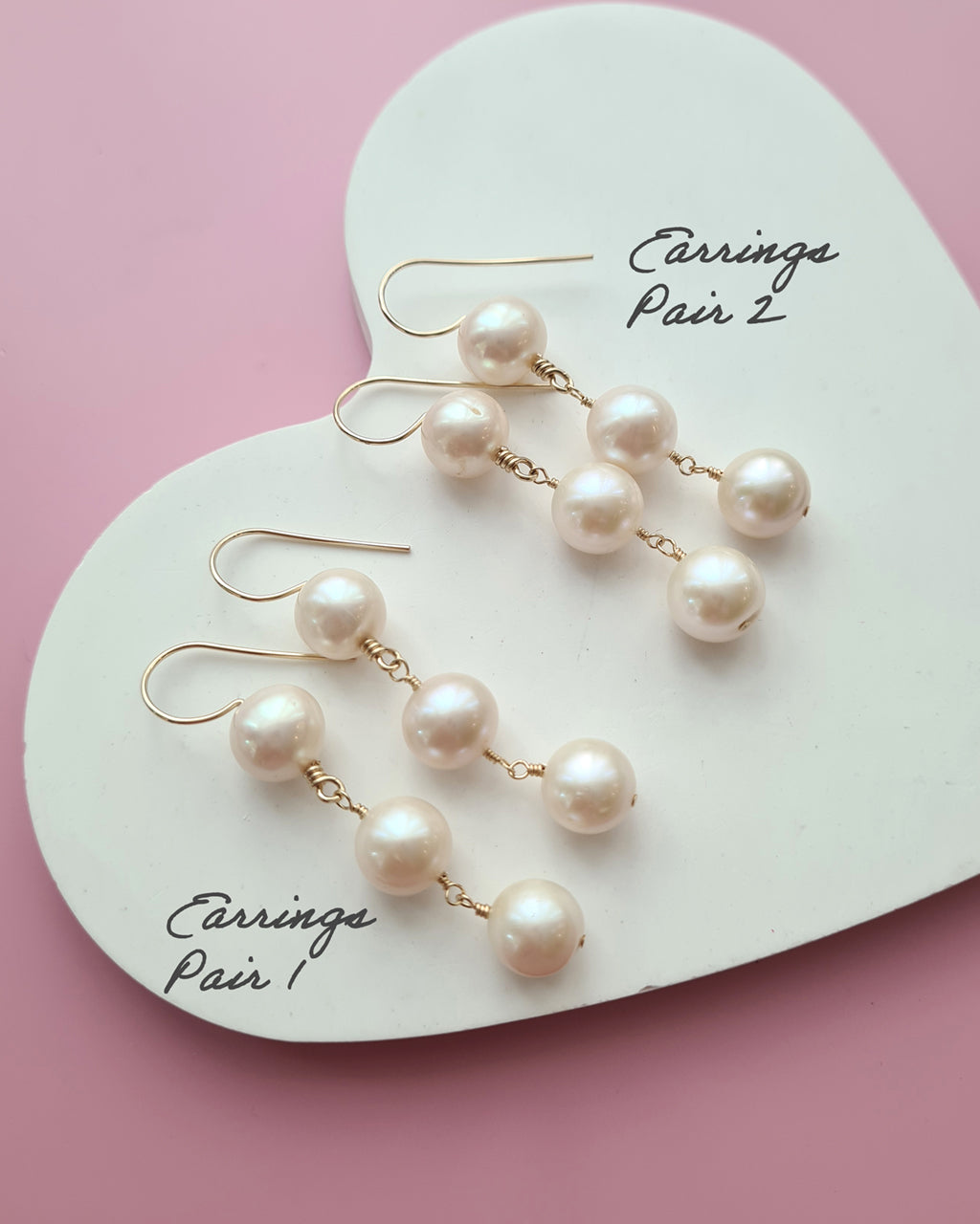 Elegant Freshwater Pearl Dangle Earrings - 10mm+ Pearl 14k Gold Filled Jewelry in Singapore