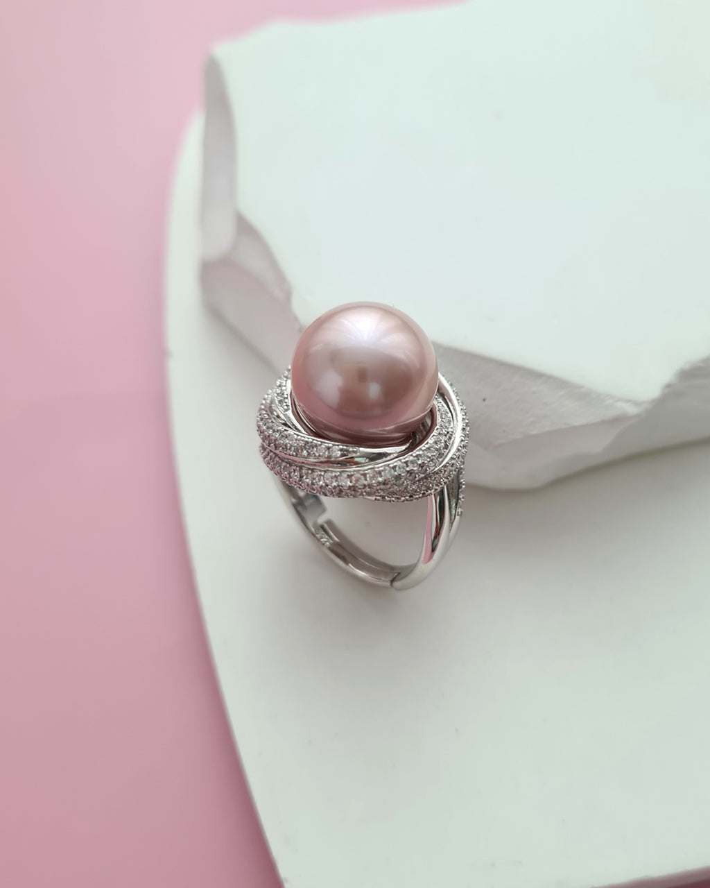 13.4mm Pink Edison Pearl Ring - Glamorous