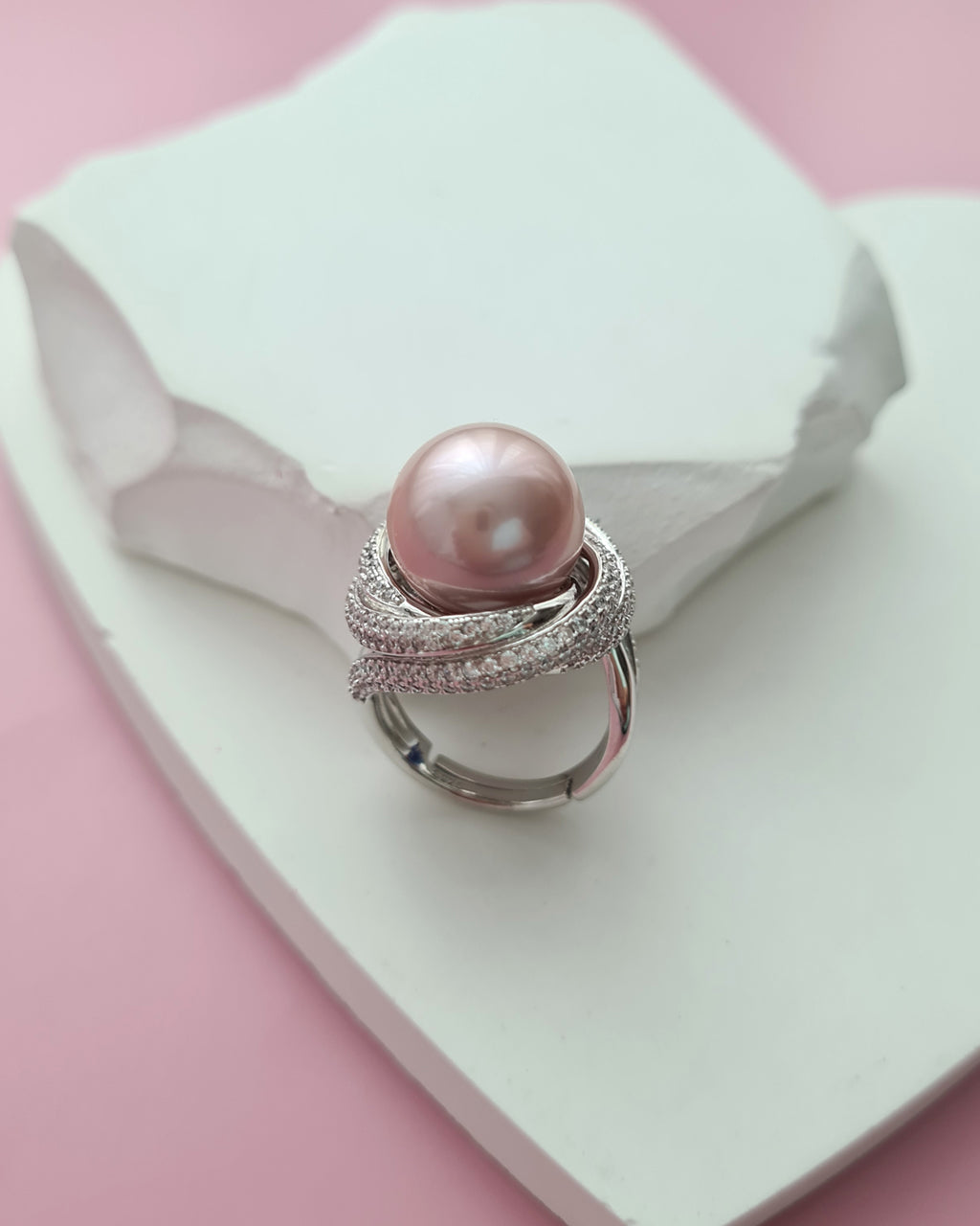 13.4mm Pink Edison Pearl Ring - Glamorous
