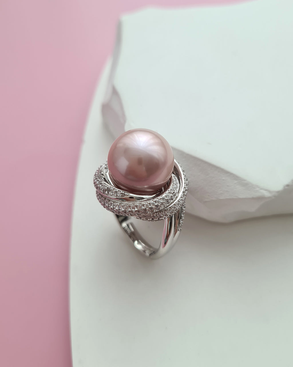 13.4mm Pink Edison Pearl Ring - Glamorous