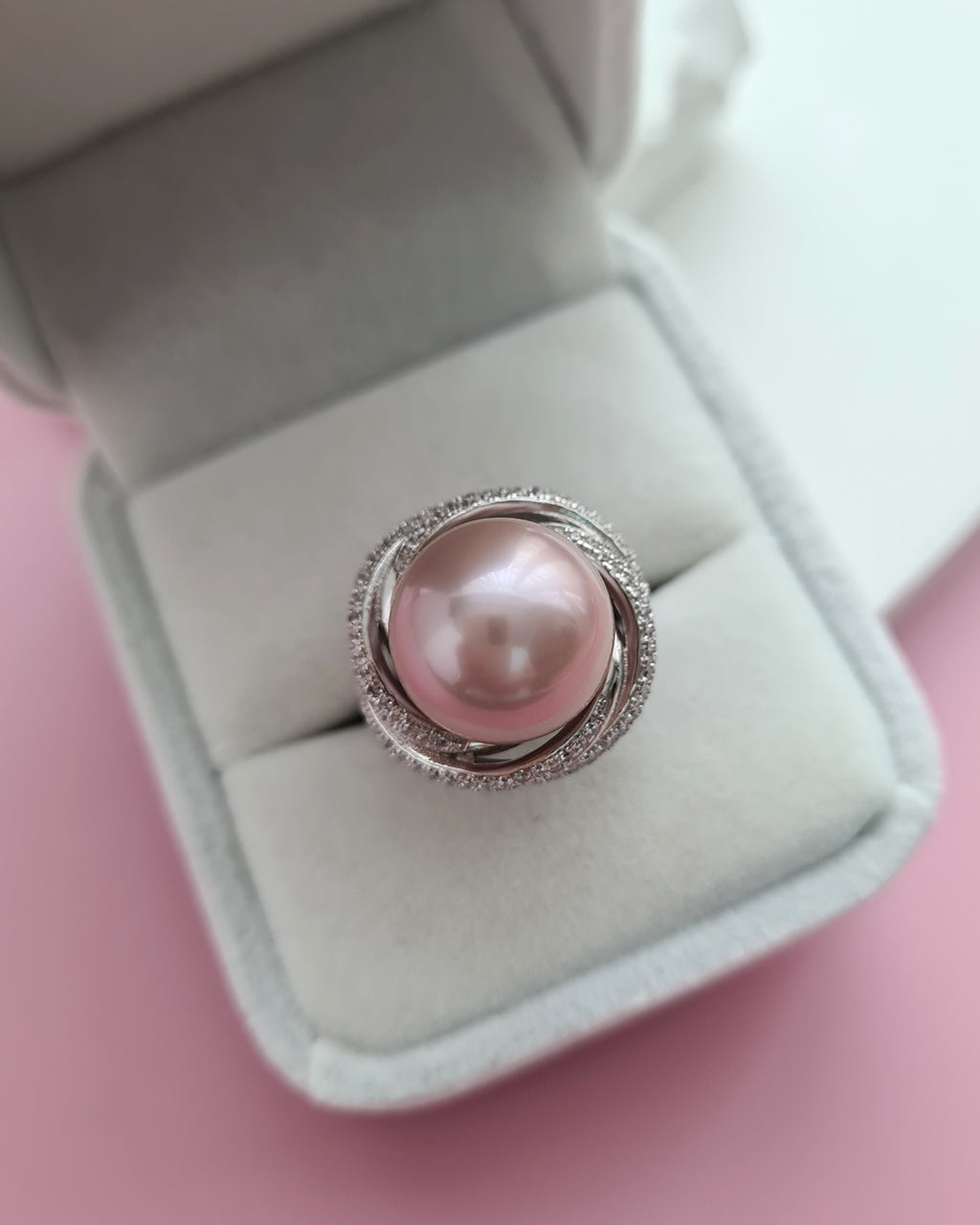 13.4mm Pink Edison Pearl Ring - Glamorous