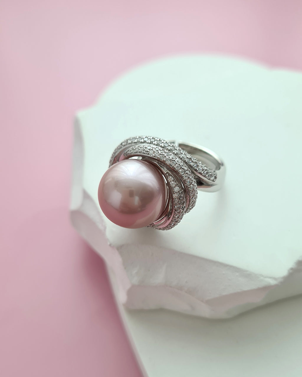 13.4mm Pink Edison Pearl Ring - Glamorous