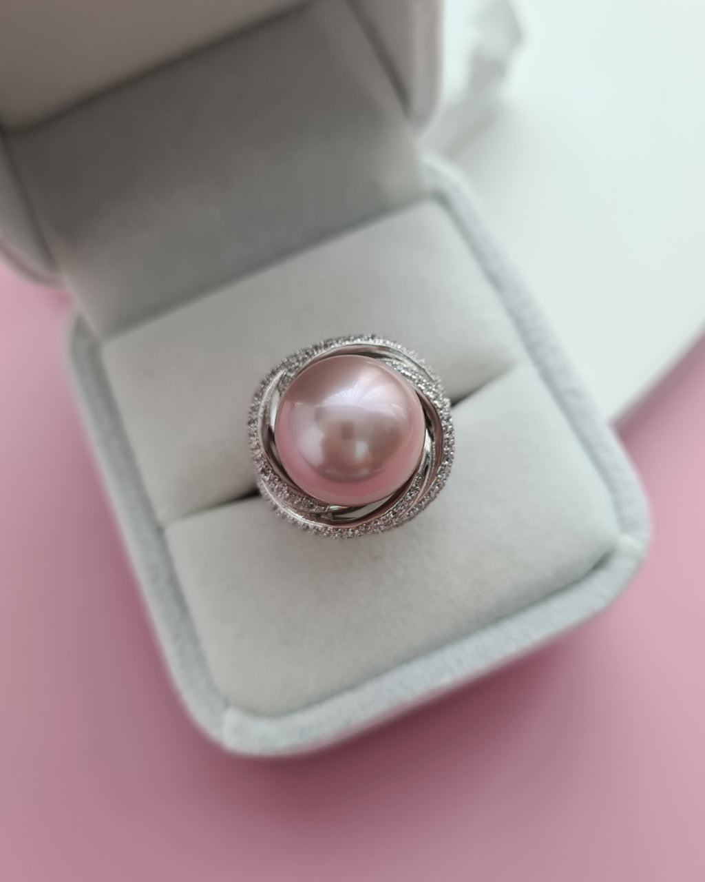 13.4mm Pink Edison Pearl Ring - Glamorous